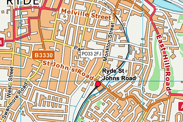 PO33 2FJ map - OS VectorMap District (Ordnance Survey)