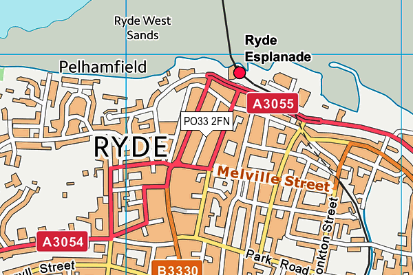 PO33 2FN map - OS VectorMap District (Ordnance Survey)