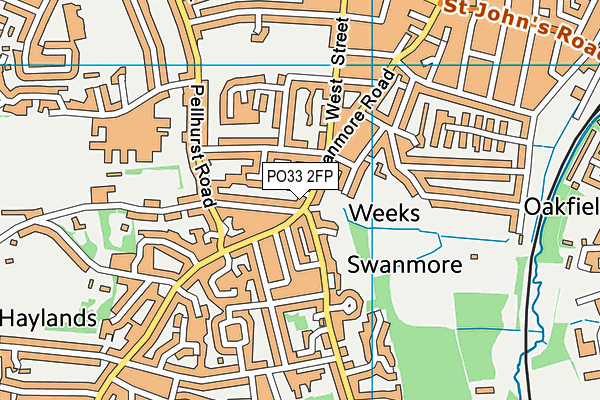 PO33 2FP map - OS VectorMap District (Ordnance Survey)