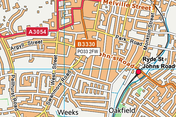 PO33 2FW map - OS VectorMap District (Ordnance Survey)