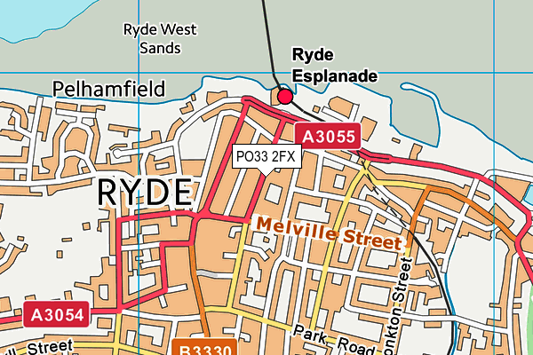 PO33 2FX map - OS VectorMap District (Ordnance Survey)