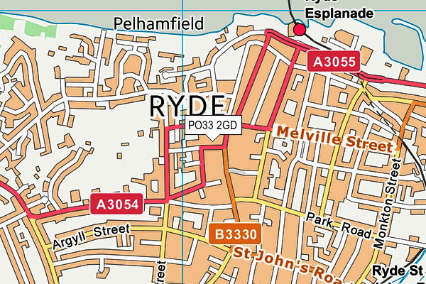 PO33 2GD map - OS VectorMap District (Ordnance Survey)