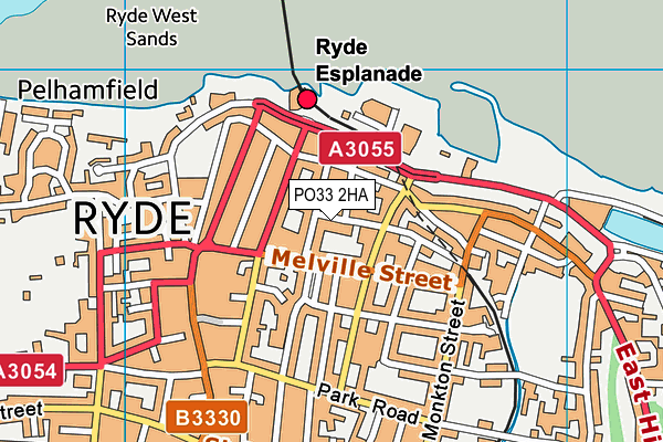 PO33 2HA map - OS VectorMap District (Ordnance Survey)