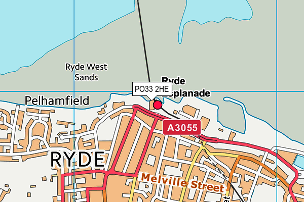 PO33 2HE map - OS VectorMap District (Ordnance Survey)