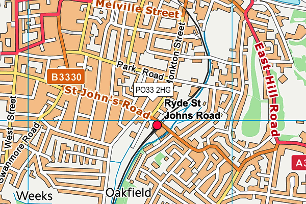 PO33 2HG map - OS VectorMap District (Ordnance Survey)