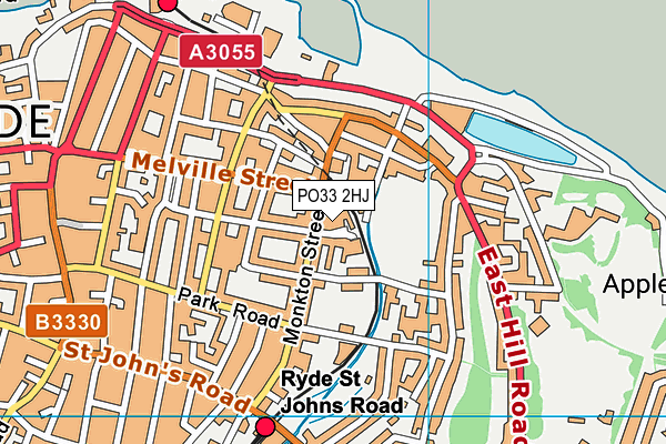 PO33 2HJ map - OS VectorMap District (Ordnance Survey)