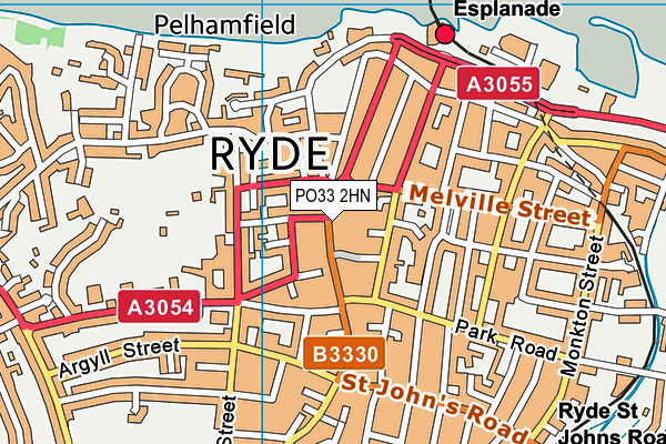 PO33 2HN map - OS VectorMap District (Ordnance Survey)