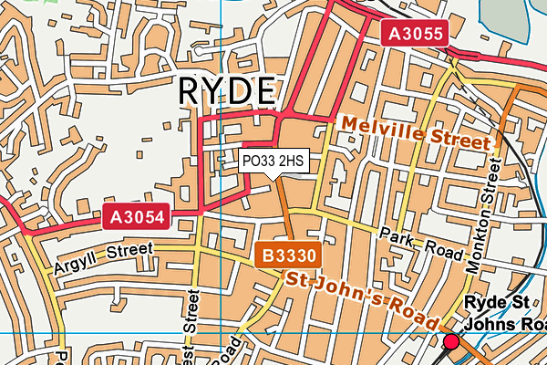 PO33 2HS map - OS VectorMap District (Ordnance Survey)