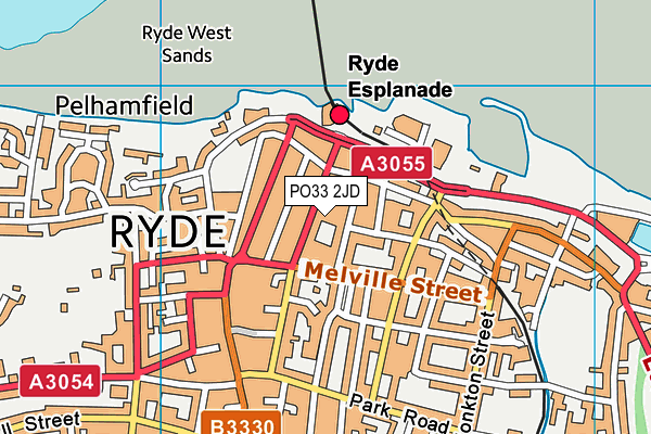 PO33 2JD map - OS VectorMap District (Ordnance Survey)