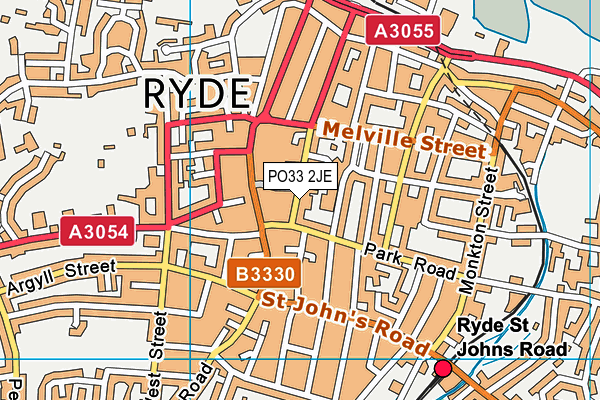 PO33 2JE map - OS VectorMap District (Ordnance Survey)