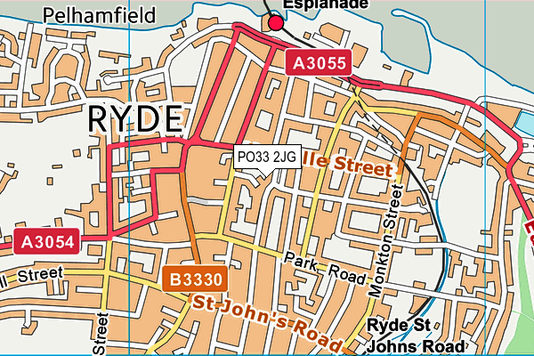 PO33 2JG map - OS VectorMap District (Ordnance Survey)