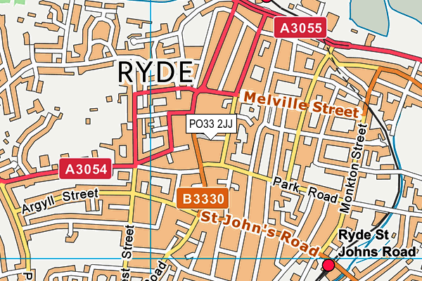 PO33 2JJ map - OS VectorMap District (Ordnance Survey)