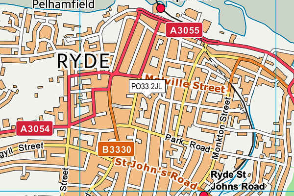 PO33 2JL map - OS VectorMap District (Ordnance Survey)