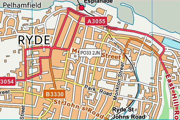 PO33 2JN map - OS VectorMap District (Ordnance Survey)