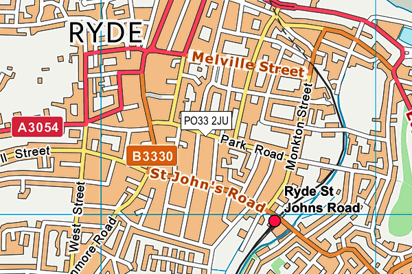 PO33 2JU map - OS VectorMap District (Ordnance Survey)