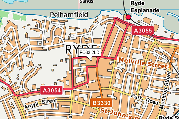 PO33 2LD map - OS VectorMap District (Ordnance Survey)