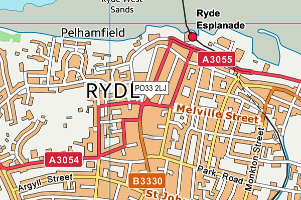 PO33 2LJ map - OS VectorMap District (Ordnance Survey)