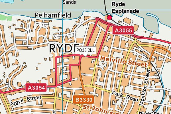 PO33 2LL map - OS VectorMap District (Ordnance Survey)