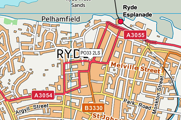 PO33 2LS map - OS VectorMap District (Ordnance Survey)