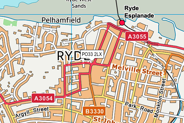 PO33 2LX map - OS VectorMap District (Ordnance Survey)