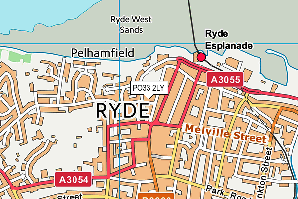 PO33 2LY map - OS VectorMap District (Ordnance Survey)