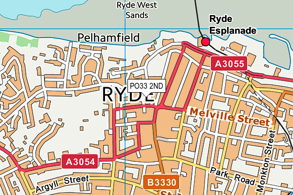 PO33 2ND map - OS VectorMap District (Ordnance Survey)