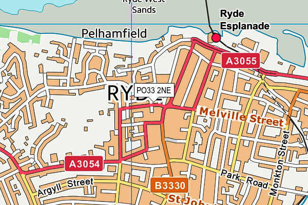 PO33 2NE map - OS VectorMap District (Ordnance Survey)