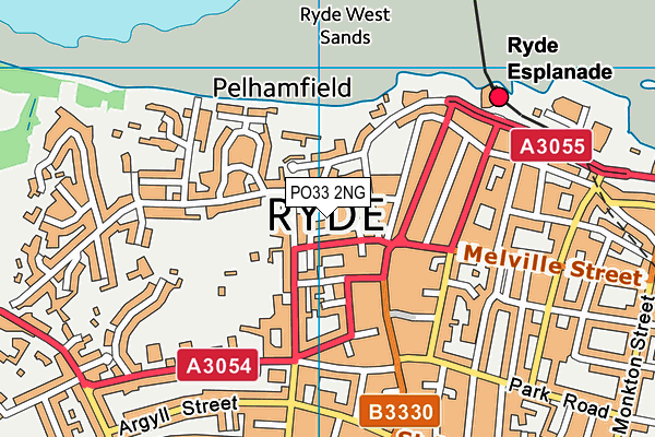 PO33 2NG map - OS VectorMap District (Ordnance Survey)