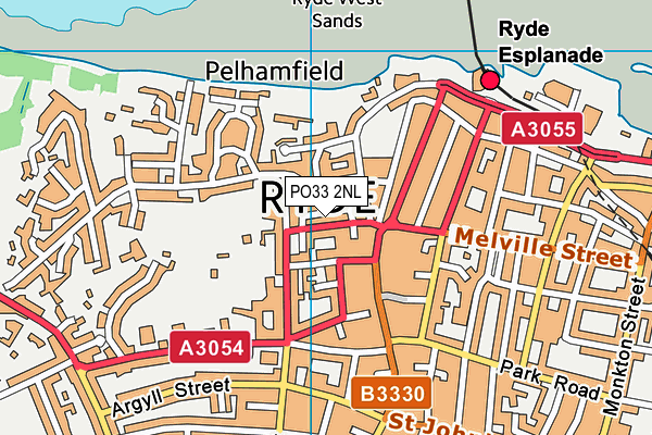 PO33 2NL map - OS VectorMap District (Ordnance Survey)