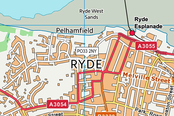 PO33 2NY map - OS VectorMap District (Ordnance Survey)