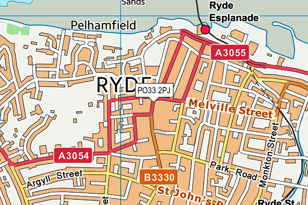 PO33 2PJ map - OS VectorMap District (Ordnance Survey)