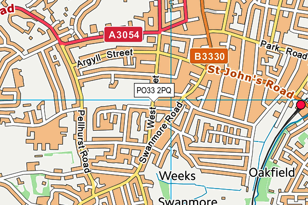 PO33 2PQ map - OS VectorMap District (Ordnance Survey)