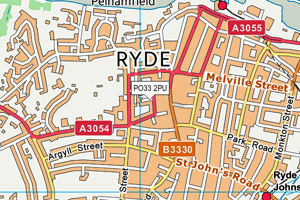 PO33 2PU map - OS VectorMap District (Ordnance Survey)