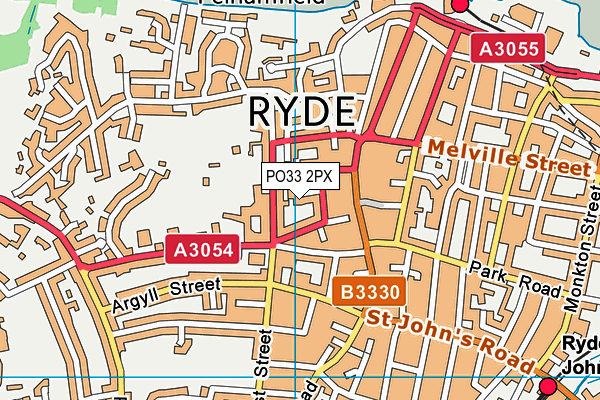 PO33 2PX map - OS VectorMap District (Ordnance Survey)