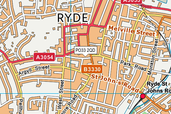 PO33 2QD map - OS VectorMap District (Ordnance Survey)