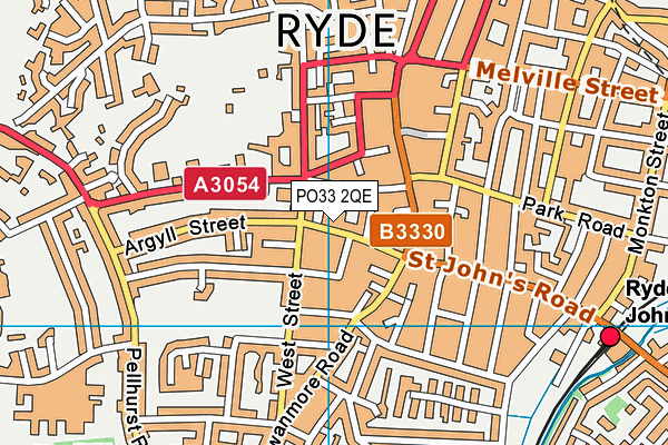 PO33 2QE map - OS VectorMap District (Ordnance Survey)