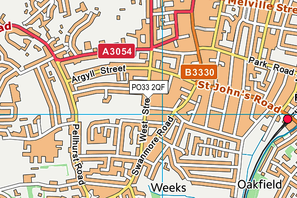 PO33 2QF map - OS VectorMap District (Ordnance Survey)