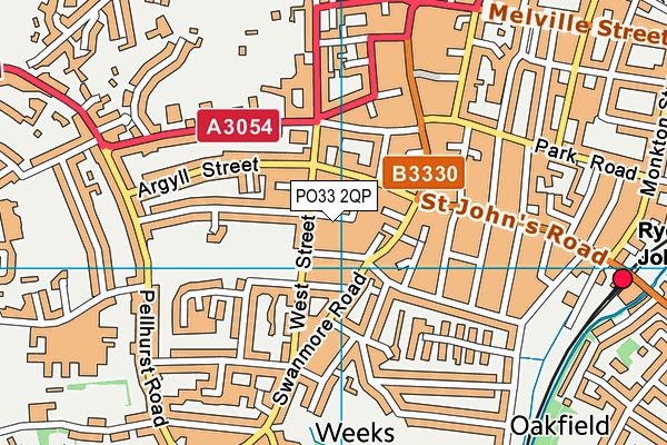 PO33 2QP map - OS VectorMap District (Ordnance Survey)