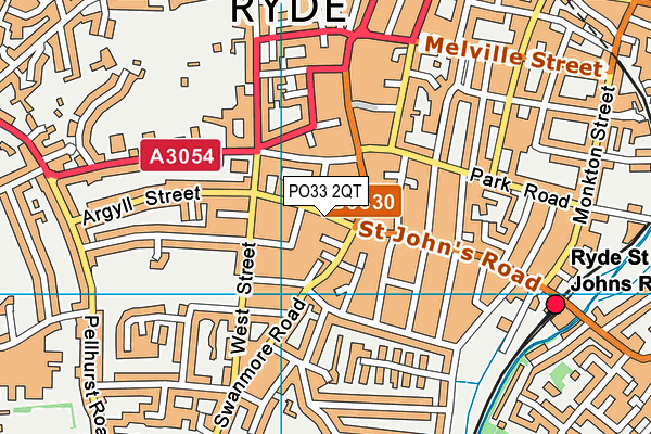 PO33 2QT map - OS VectorMap District (Ordnance Survey)