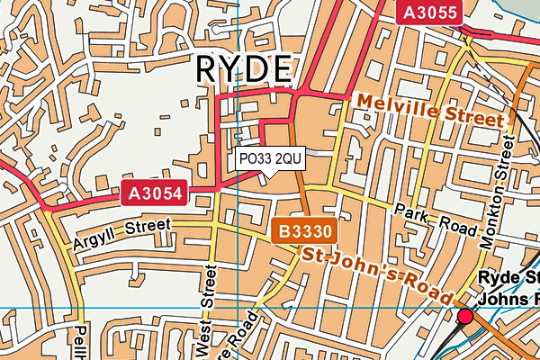 PO33 2QU map - OS VectorMap District (Ordnance Survey)