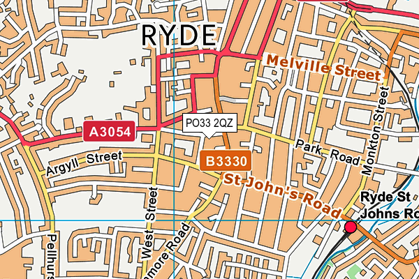 PO33 2QZ map - OS VectorMap District (Ordnance Survey)