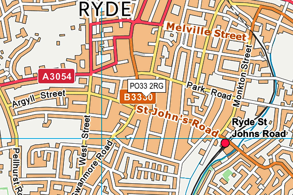 PO33 2RG map - OS VectorMap District (Ordnance Survey)