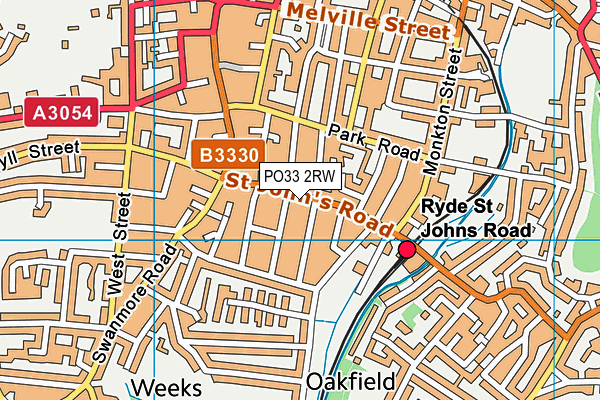 PO33 2RW map - OS VectorMap District (Ordnance Survey)