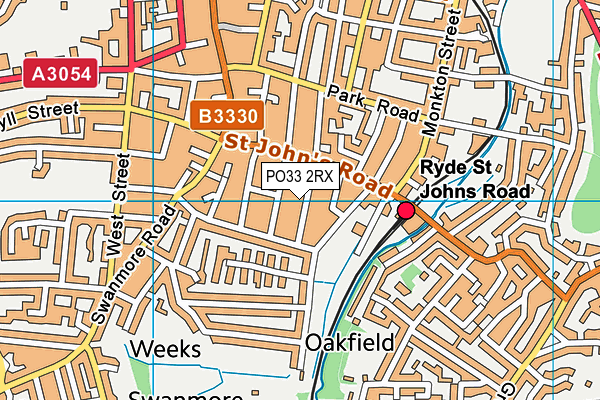 PO33 2RX map - OS VectorMap District (Ordnance Survey)