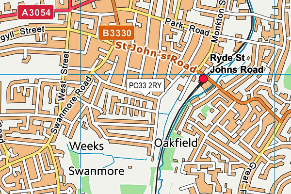 PO33 2RY map - OS VectorMap District (Ordnance Survey)