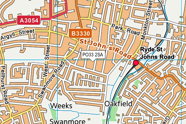 PO33 2SA map - OS VectorMap District (Ordnance Survey)