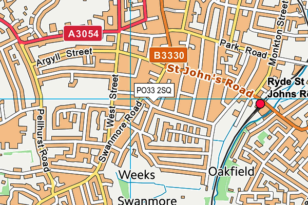 PO33 2SQ map - OS VectorMap District (Ordnance Survey)