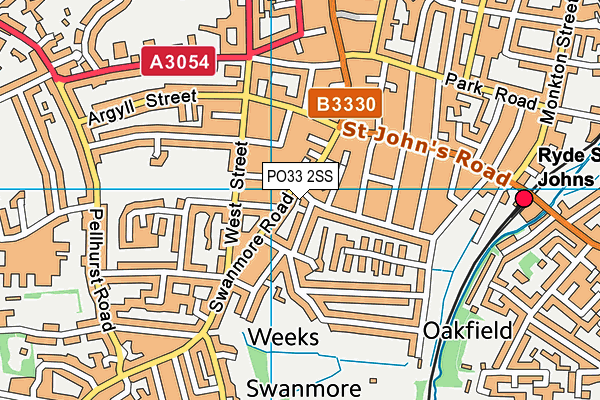 PO33 2SS map - OS VectorMap District (Ordnance Survey)