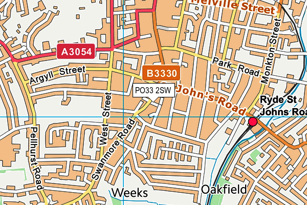 PO33 2SW map - OS VectorMap District (Ordnance Survey)