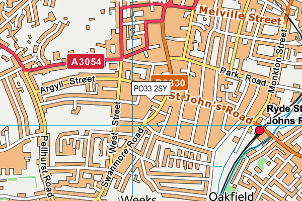 PO33 2SY map - OS VectorMap District (Ordnance Survey)